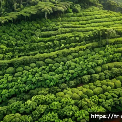 Home 20 상투메 프린시페 커피 생산지 방문 - **Prompt:** A vibrant, high-angle drone shot capturing the lush green coffee plantations of São Tomé...